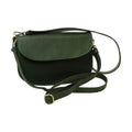 Two-shoulder bag in full-grain calfskin –Green-1