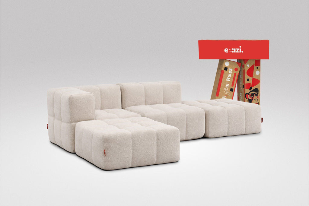 4 Teiliges Modulares Sofa – Beige-0