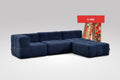 4 Teiliges Modulares Sofa – Blau-0