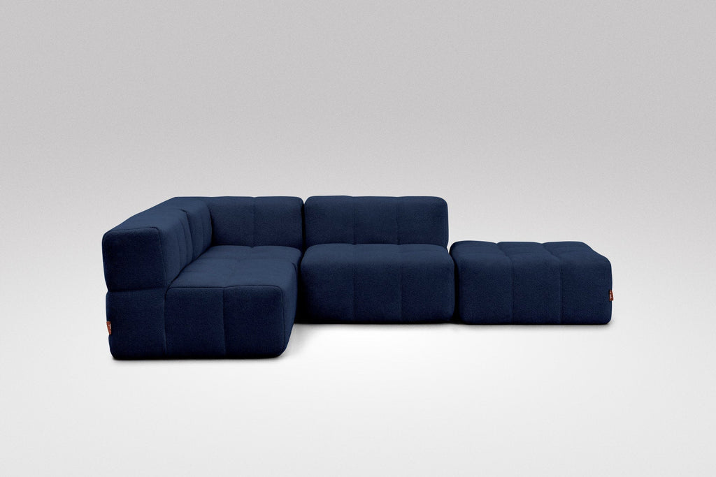 4 Teiliges Modulares Sofa – Blau-1