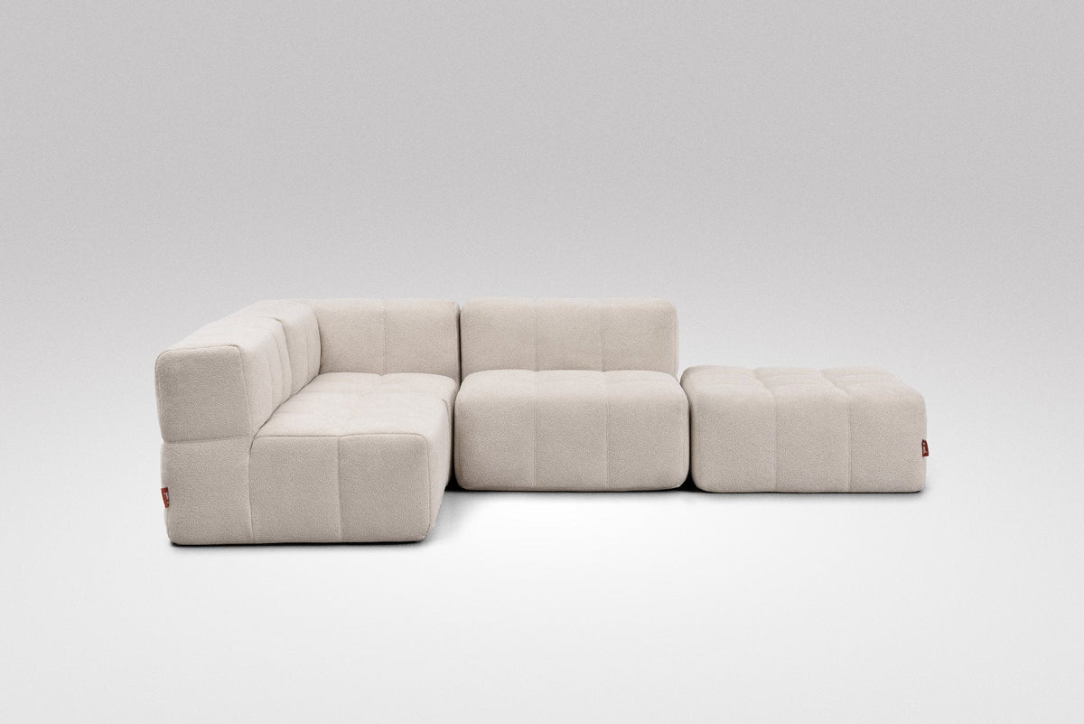 4 Teiliges Modulares Sofa – Beige-1