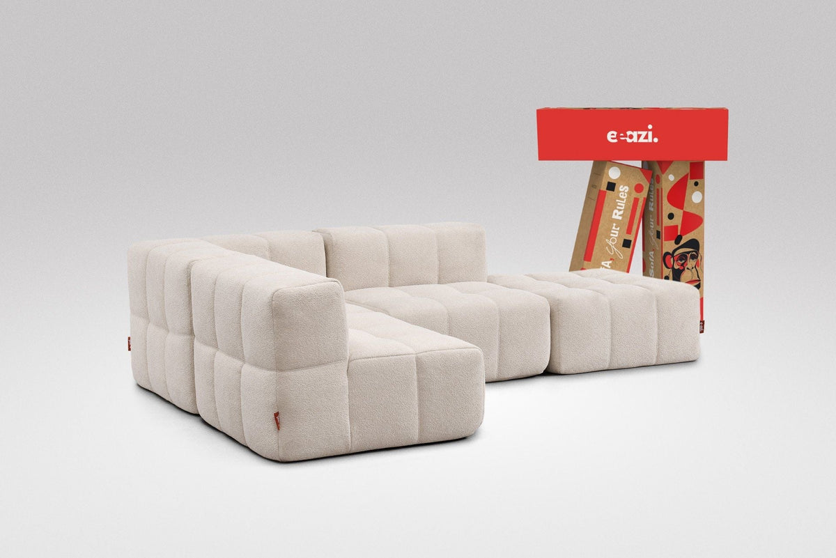 4 Teiliges Modulares Sofa – Beige-0