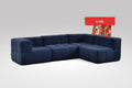 4 Teiliges Modulares Sofa – Blau-0