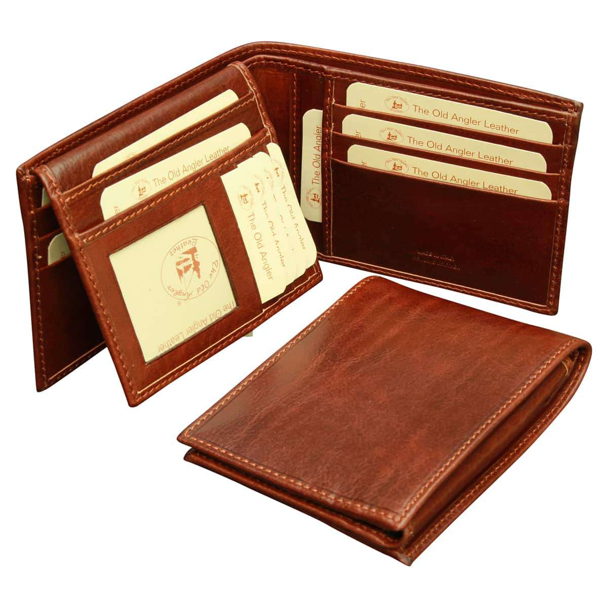Bifold wallet with RFID blocking technology - brown-0