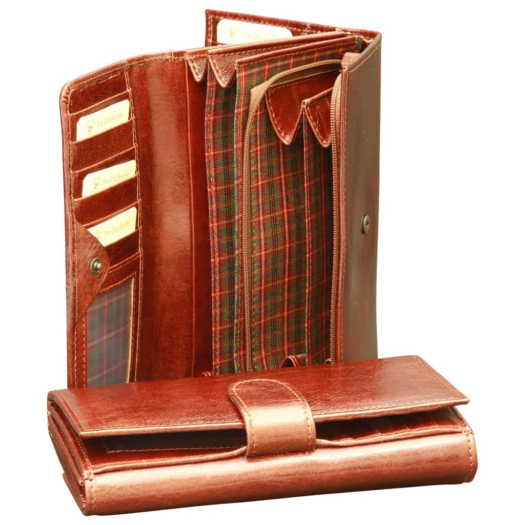 Women's leather wallet - Brown with RFID-1