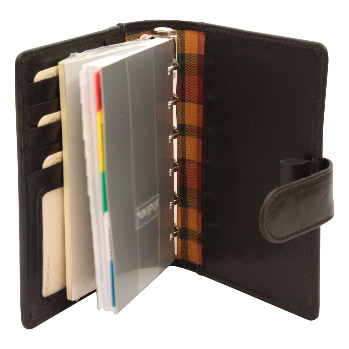 Leather organizer - black (small)-1