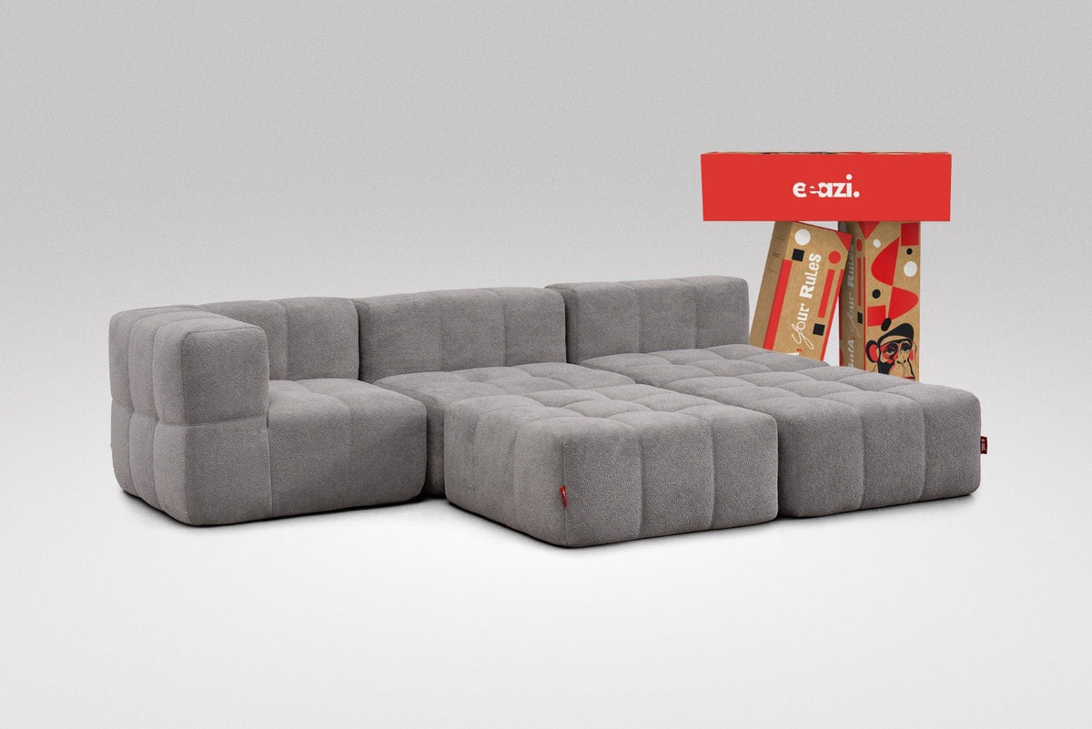 5 Teiliges Modulares Sofa – Grau-0