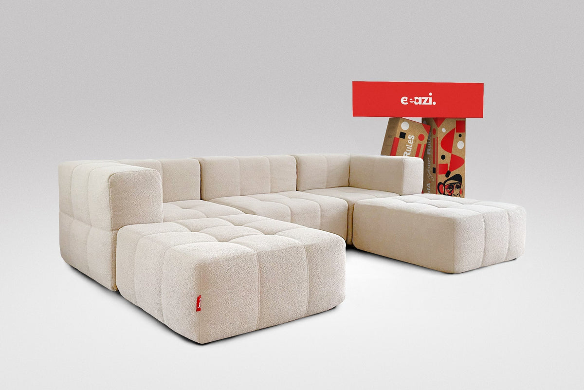 5 Teiliges Modulares Sofa – Beige-0