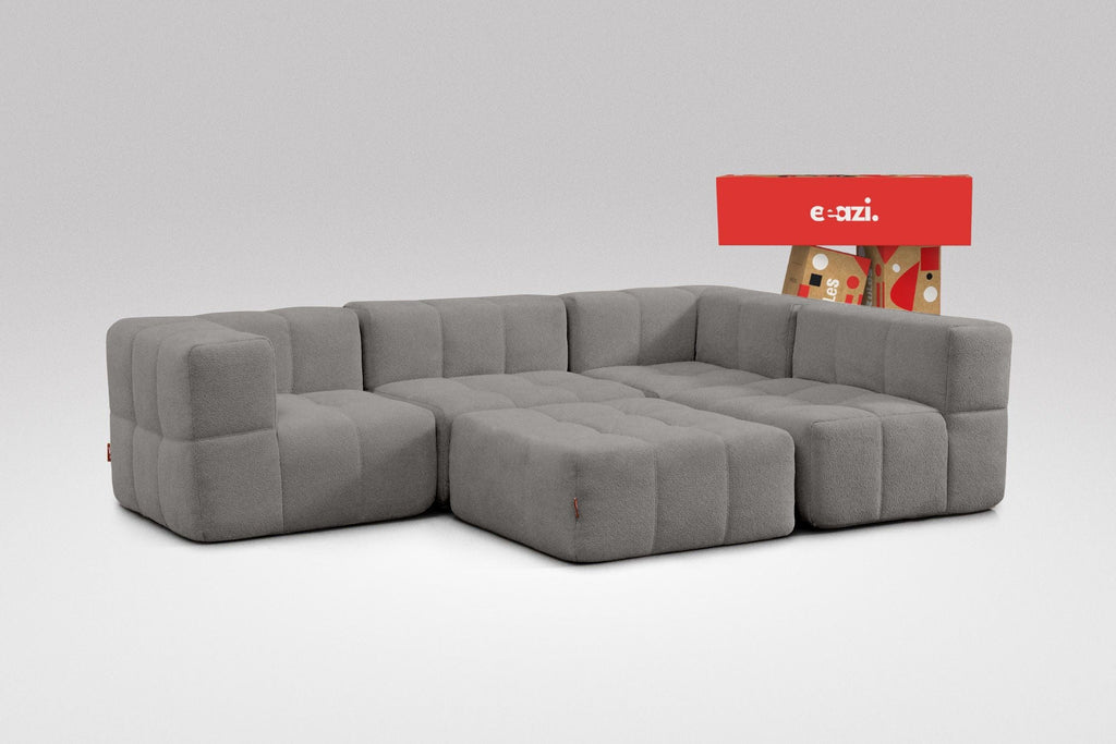 5 Teiliges Modulares Sofa – Grau-0