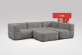 5 Teiliges Modulares Sofa – Grau-0