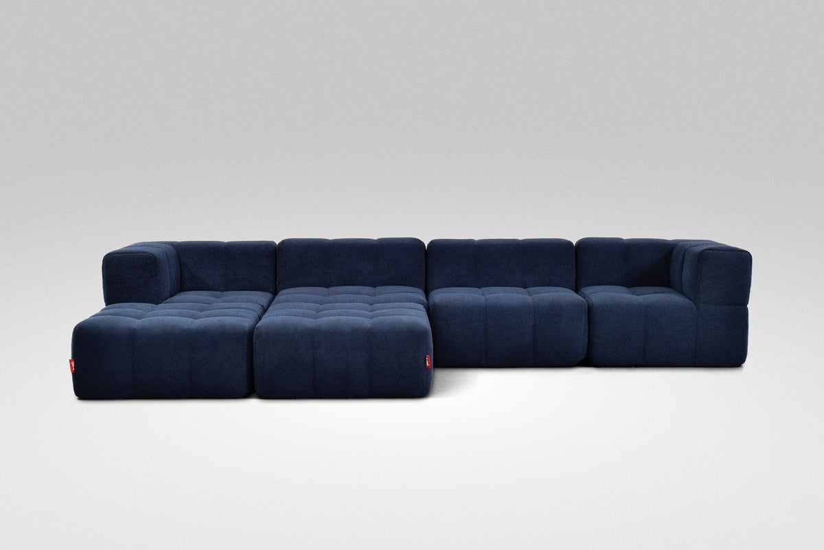 6 Teiliges Modulares Sofa – Blau-1