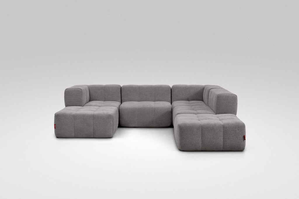 6 Teiliges Modulares Sofa – Grau-1