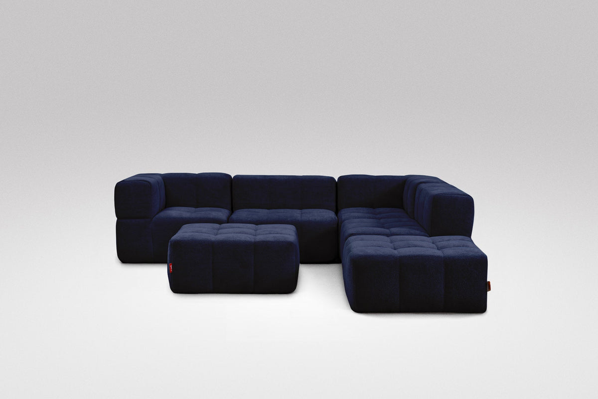 6 Teiliges Modulares Sofa – Blau-1