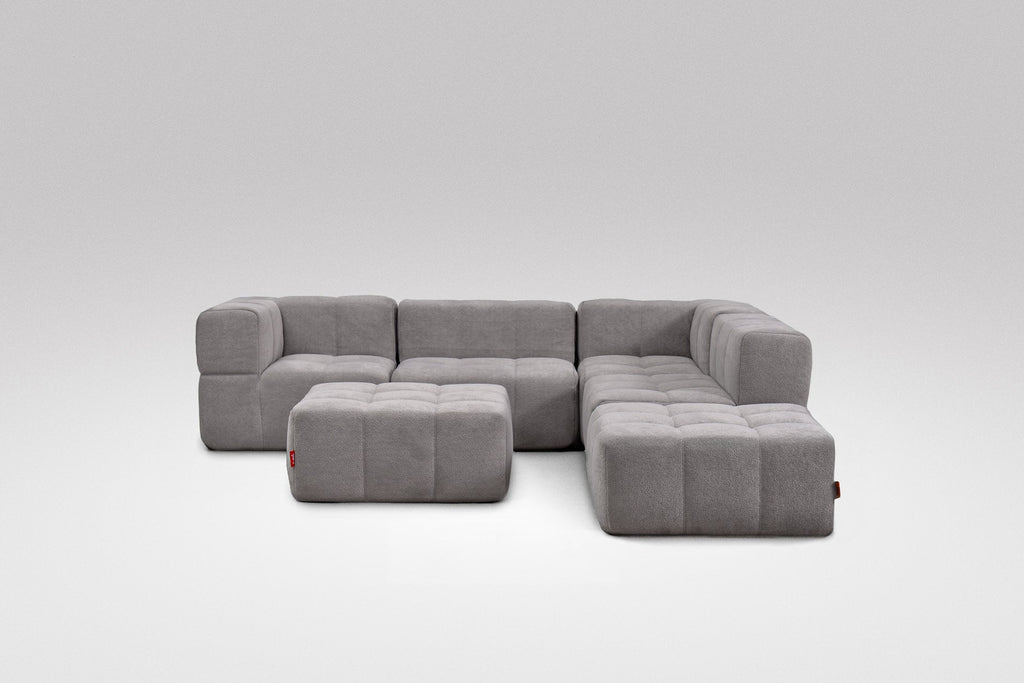 6 Teiliges Modulares Sofa – Grau-1