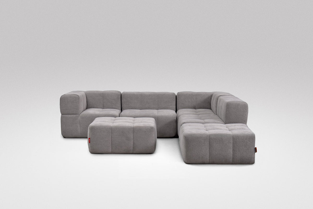 6 Teiliges Modulares Sofa – Grau-1