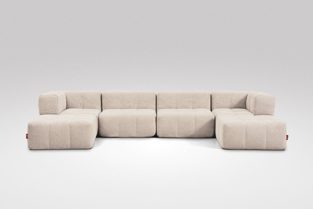 6 Teiliges Modulares Sofa – Beige-1