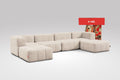 6 Teiliges Modulares Sofa – Beige-0