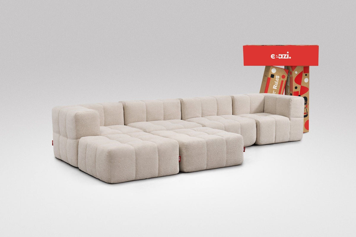 6 Teiliges Modulares Sofa – Beige-0
