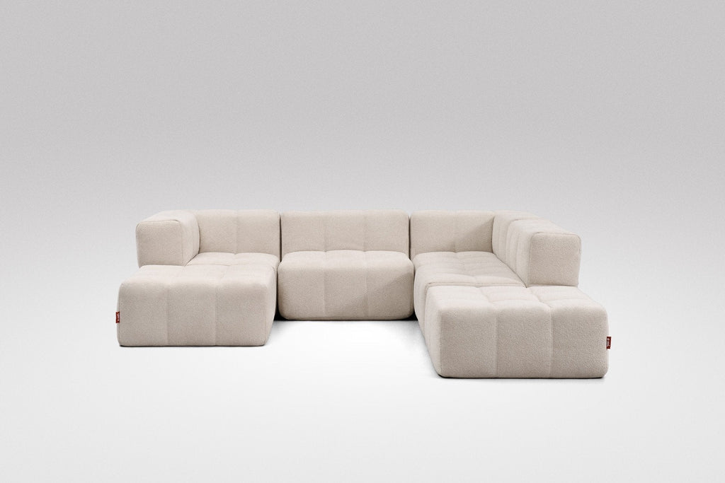 6 Teiliges Modulares Sofa – Beige-1