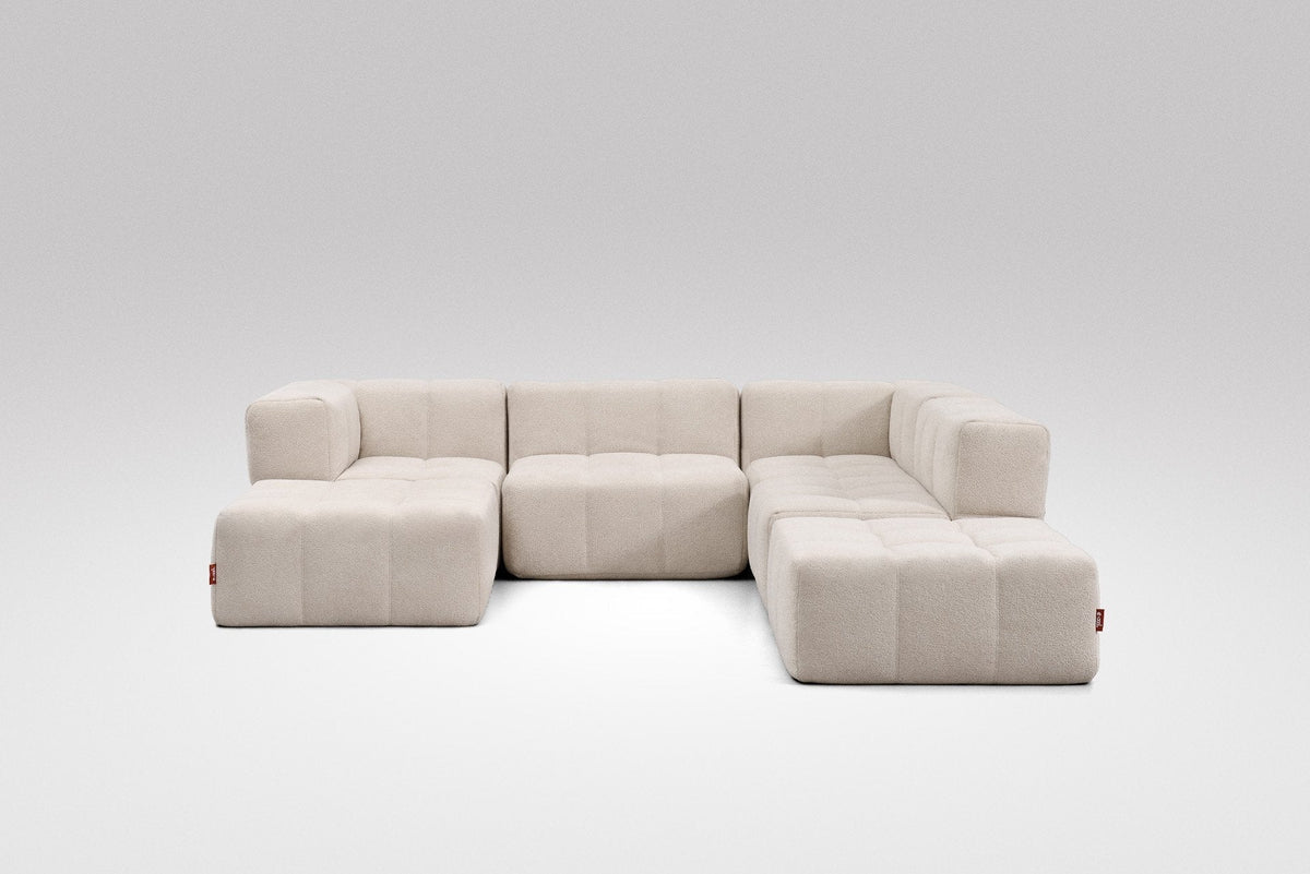 6 Teiliges Modulares Sofa – Beige-1