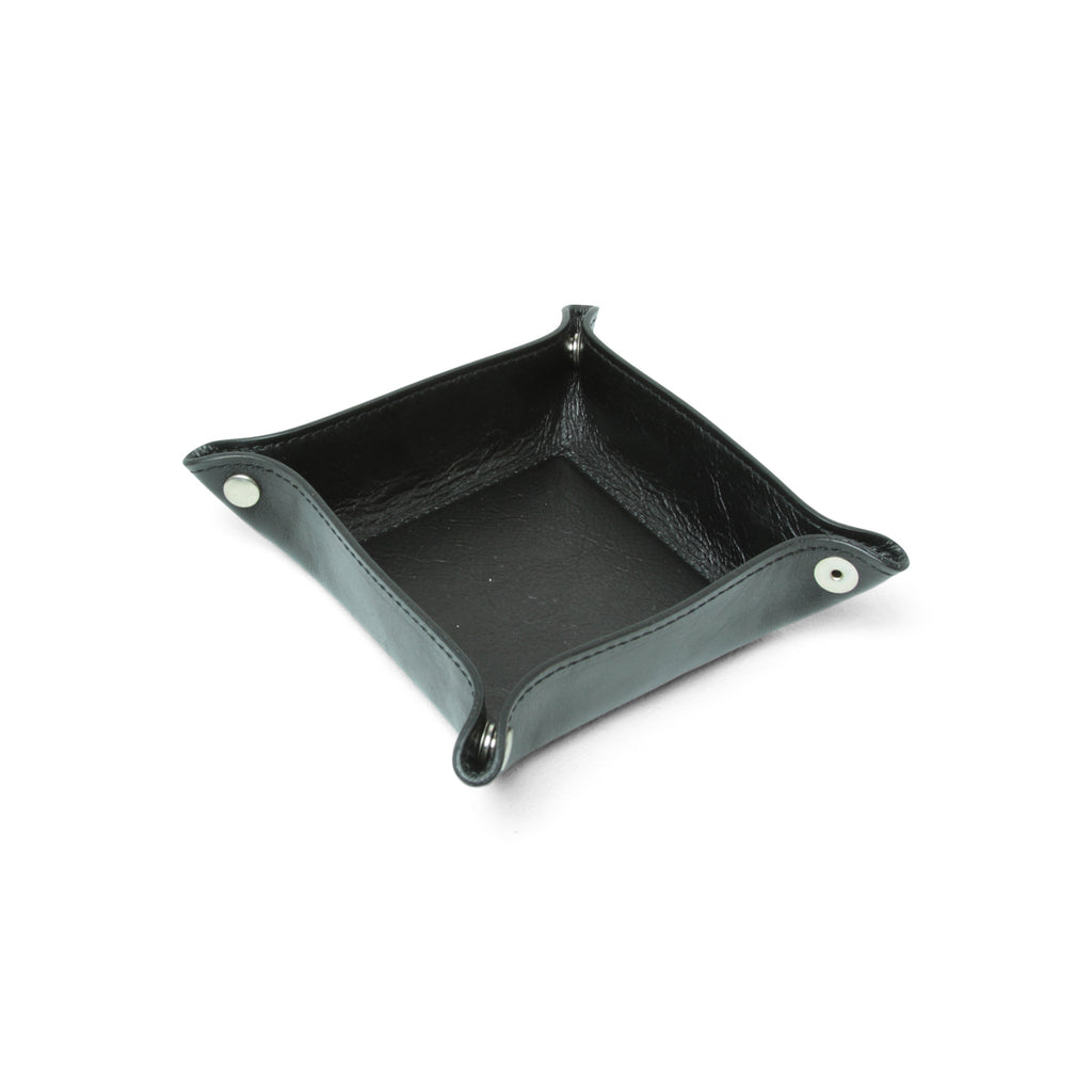 Full grain leather valet tray - black-0