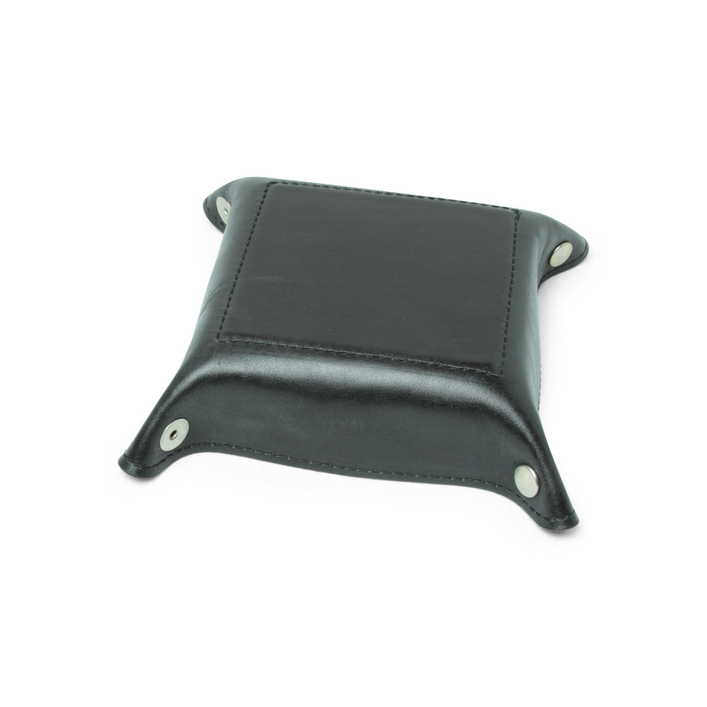 Full grain leather valet tray - black-1