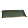 Leather desk tray - green-1