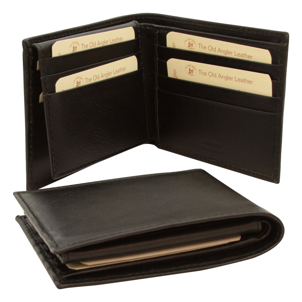 Leather Bifold Wallet - Black with RFID-0