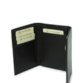 Leather wallet with RFID- black-1