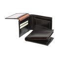 Men’s Leather Wallet with Coin Pocket in Full-Grain Leather. Black-1