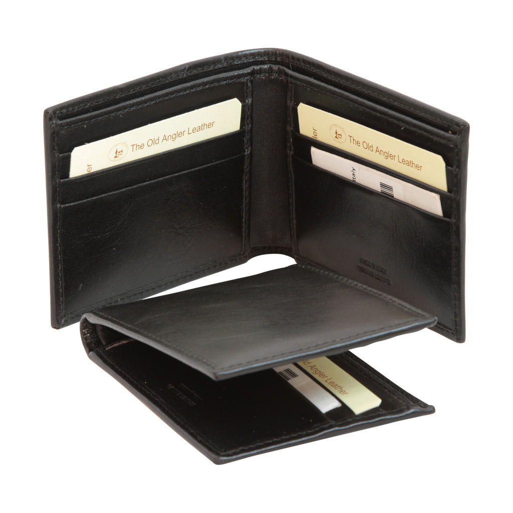 Men’s Italian Leather Wallet in Full-Grain Leather - black-0