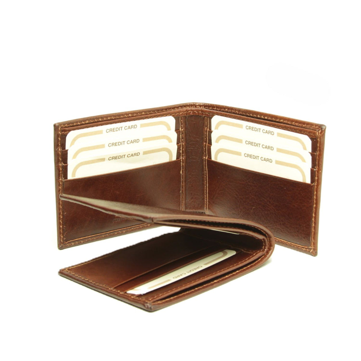 Men’s Italian Leather Wallet in Full-Grain Leather - Brown-0