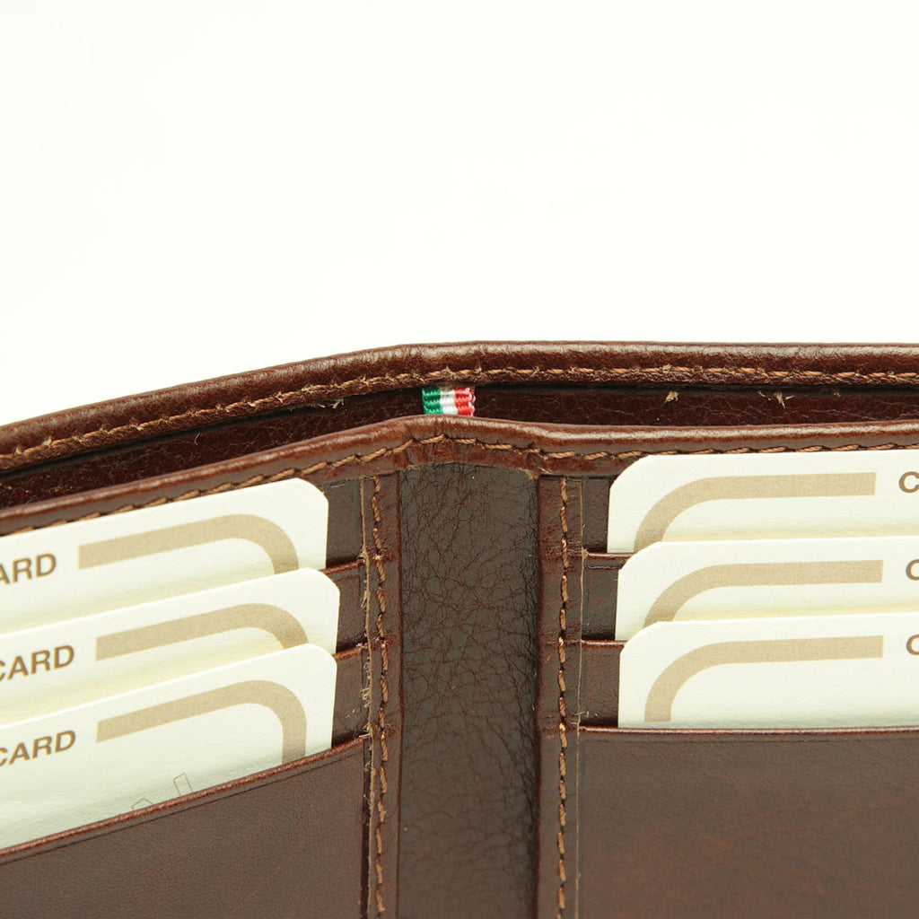 Men’s Italian Leather Wallet in Full-Grain Leather - Brown-1