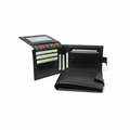Leather Bifold Wallet  - Black with RFID-1