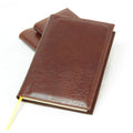 Full grain leather large daily planner - brown-1