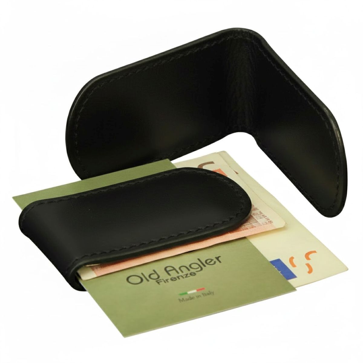 Leather Money Clip - Black-0