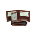 Leather wallet  - brown with RFID-1