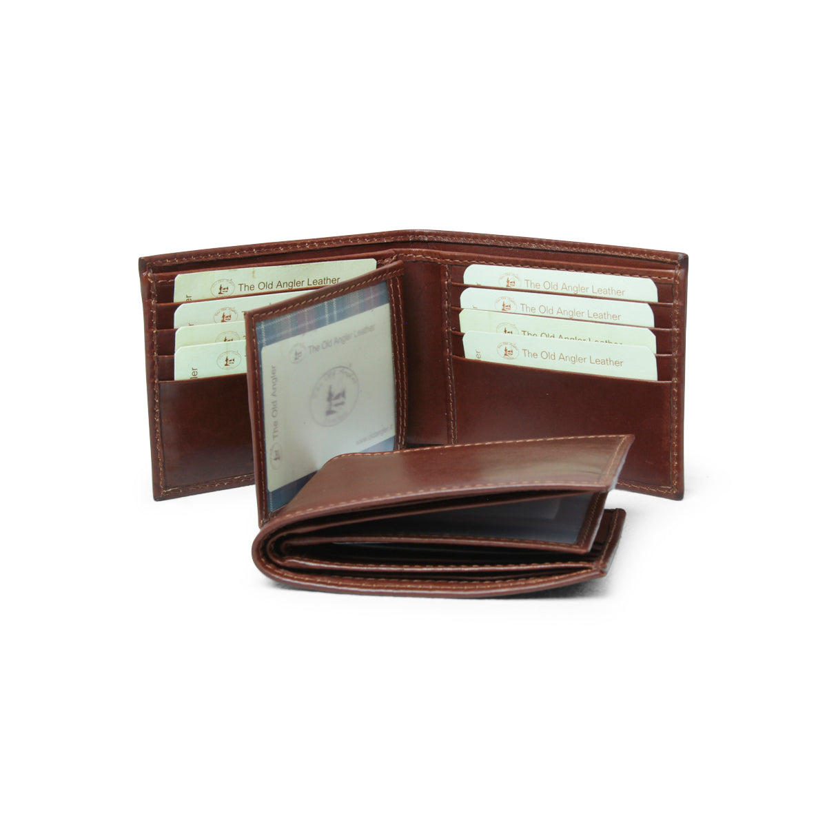 Leather wallet  - brown with RFID-1