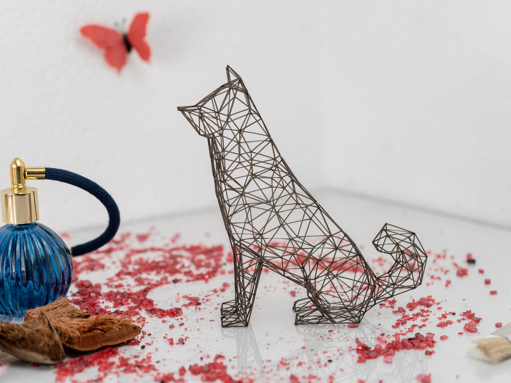 Adorable Akita Dog Sculpture-2