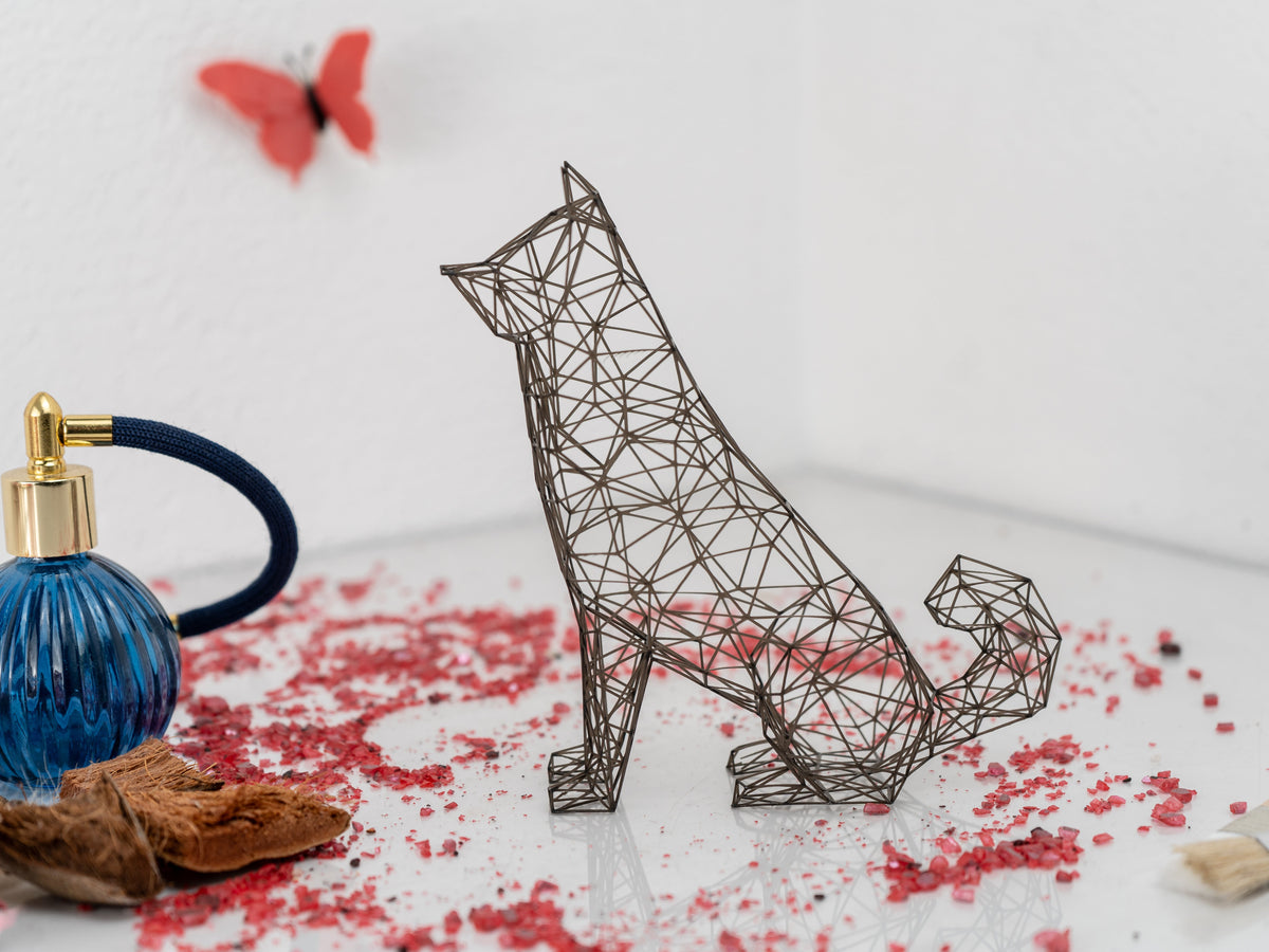 Adorable Akita Dog Sculpture-2