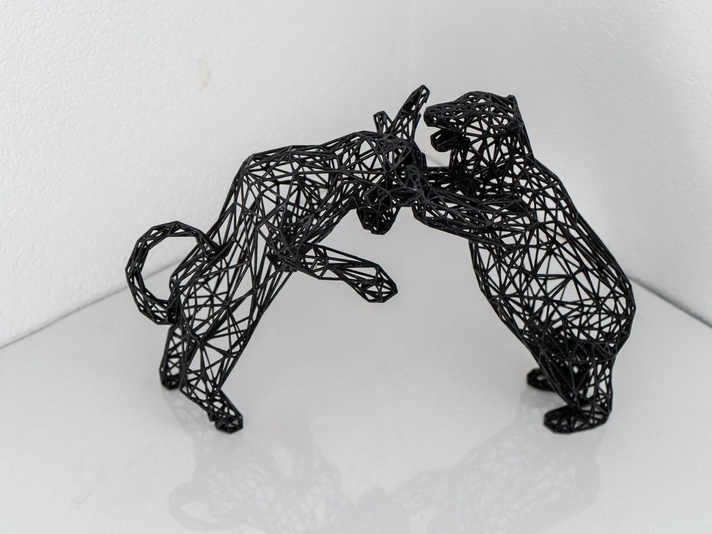 Bull vs. Bear Market Statue - Decor Sculpture-2