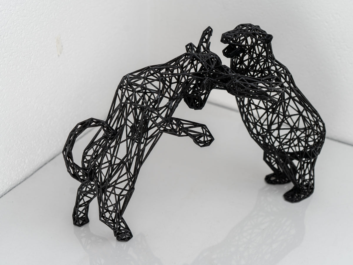 Bull vs. Bear Market Statue - Decor Sculpture-4