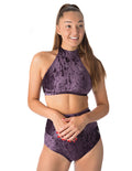 Velvet Halter Top Sports Bra – Lisette-0