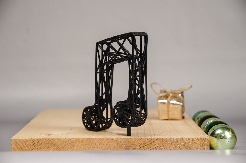 Eighth Note Tabletop Decor – Unique Grid Musical Note Sculpture - Modern and Bohemian Home Decor-1