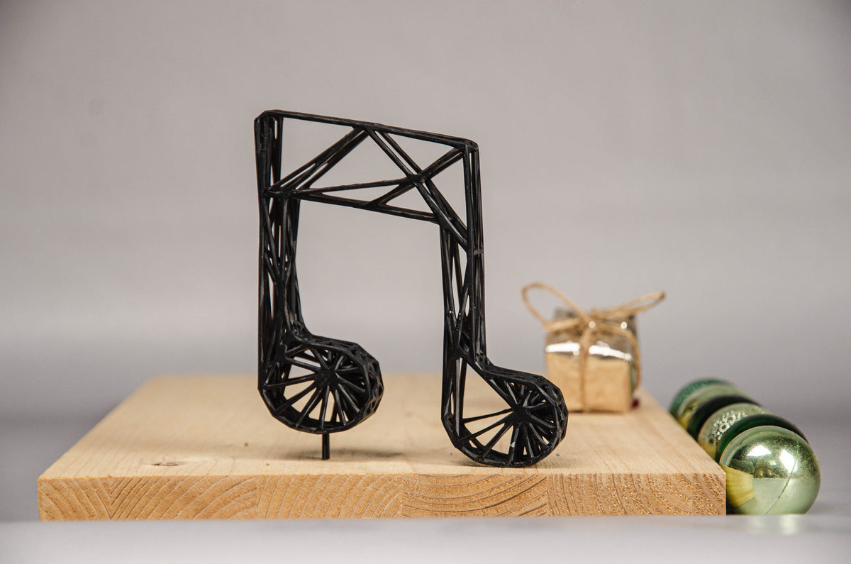 Eighth Note Tabletop Decor – Unique Grid Musical Note Sculpture - Modern and Bohemian Home Decor-3