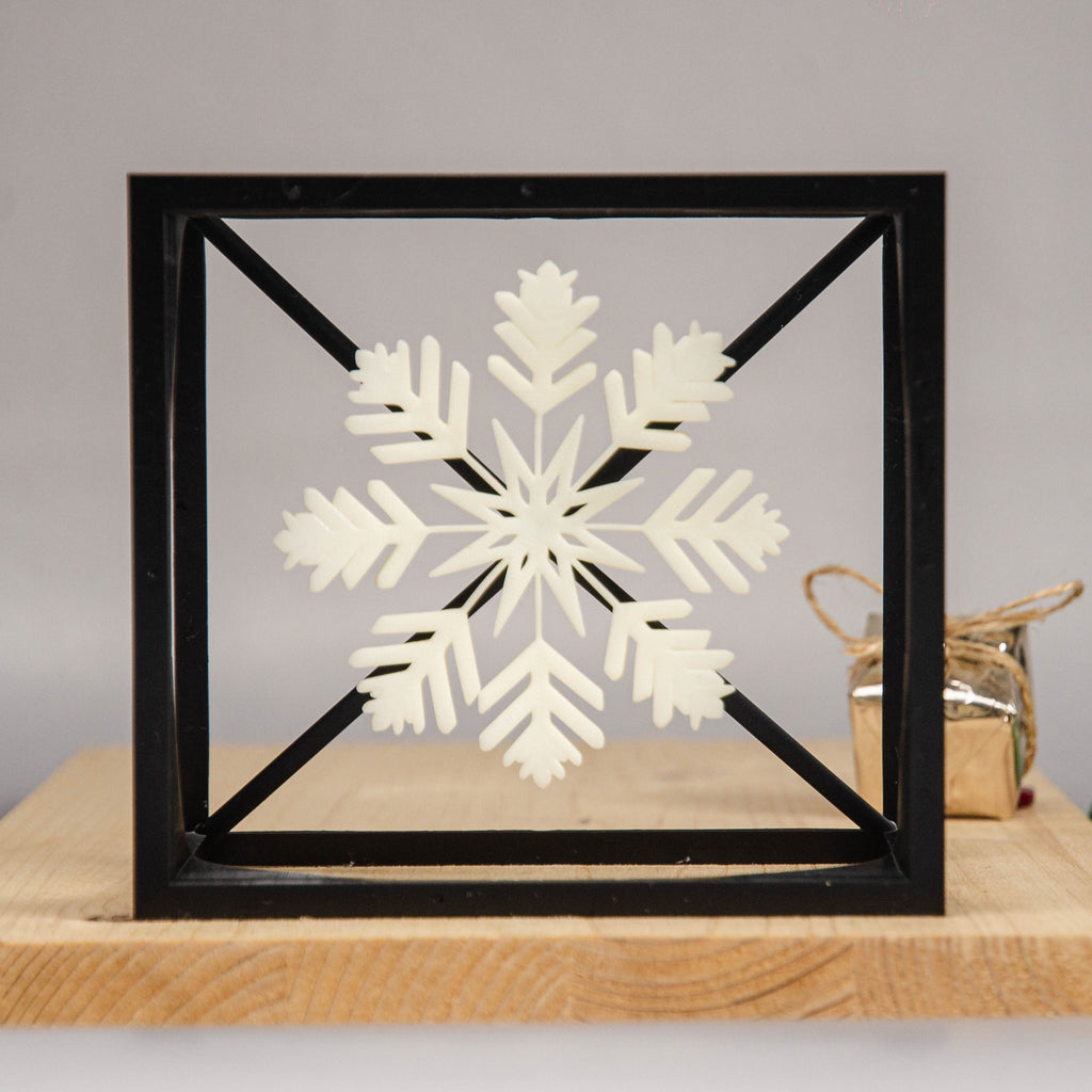 Snowflake Cube –  Minimalist Cube Design for Winter-Inspired Home Decor-0