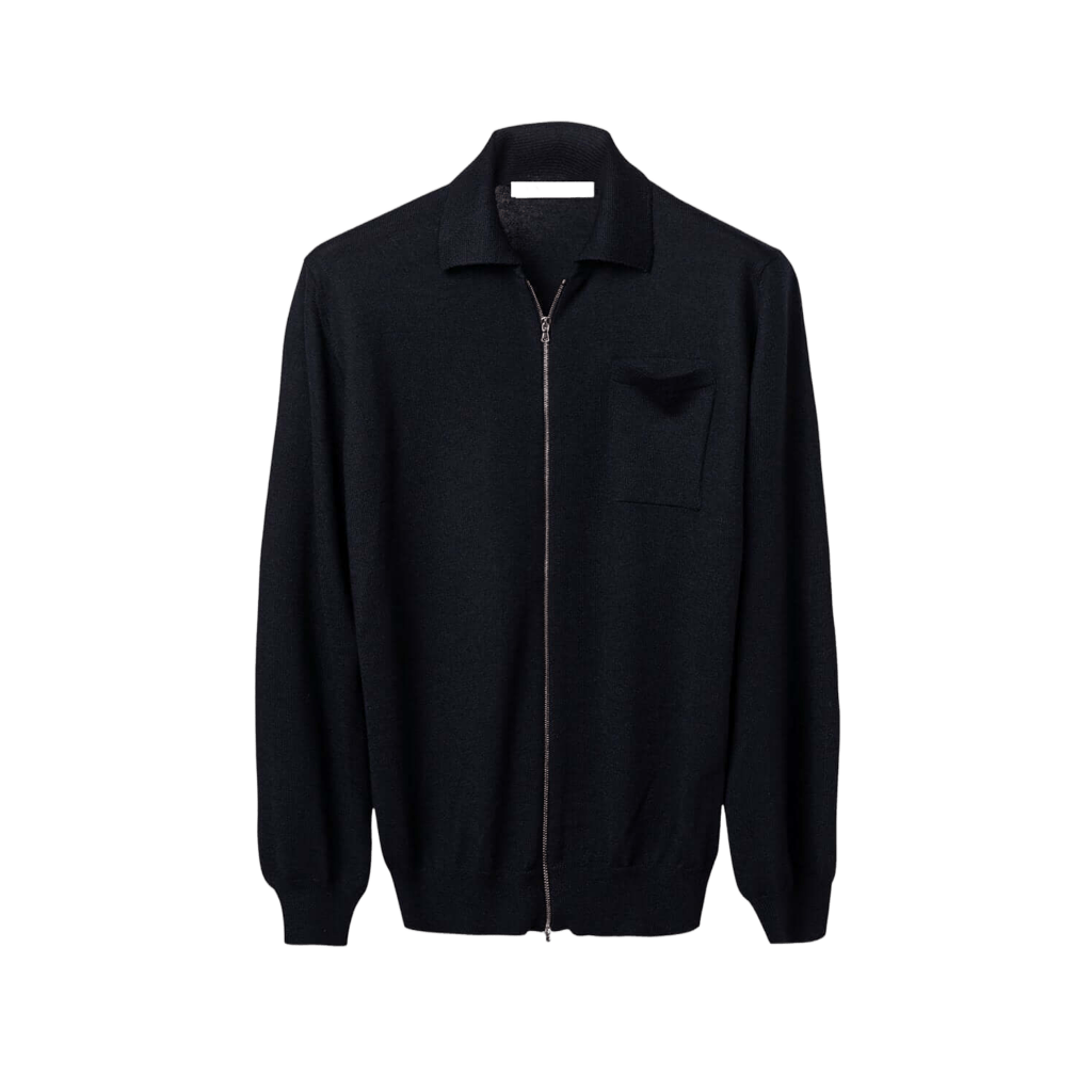 Giacca Uomo misto Cashmere Lana e Seta Zip shooting