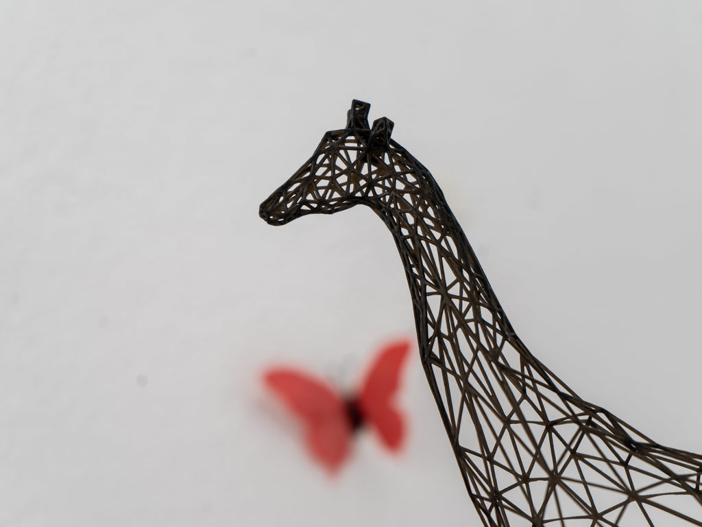 Elegant Giraffe Wireframe Sculpture-1