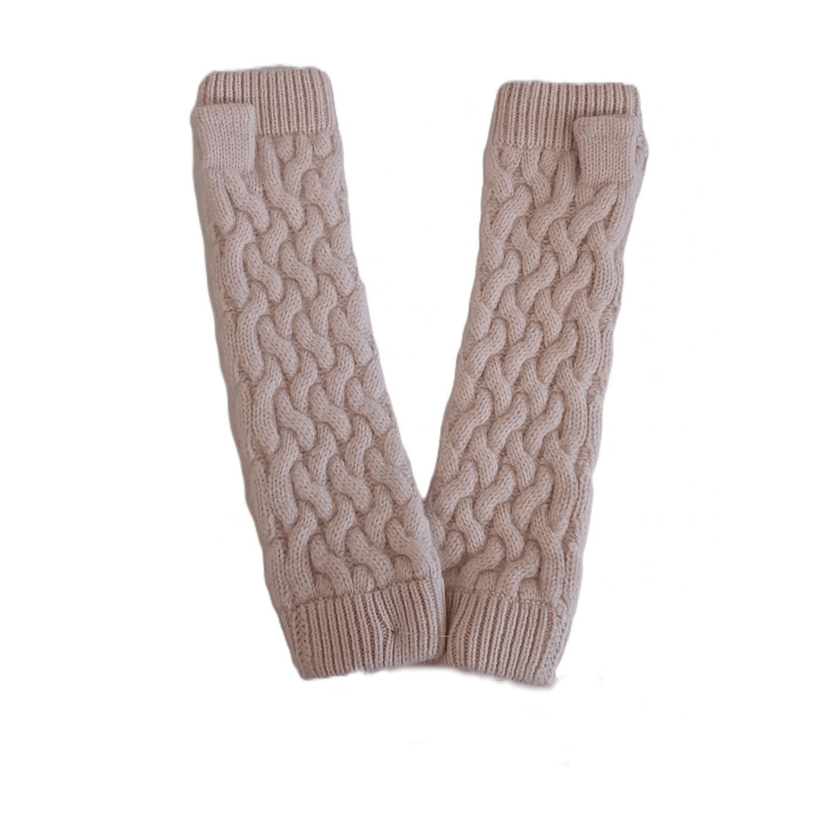 Guanti Manicotto Trecce Bambina Cashmere Rigenerato-0