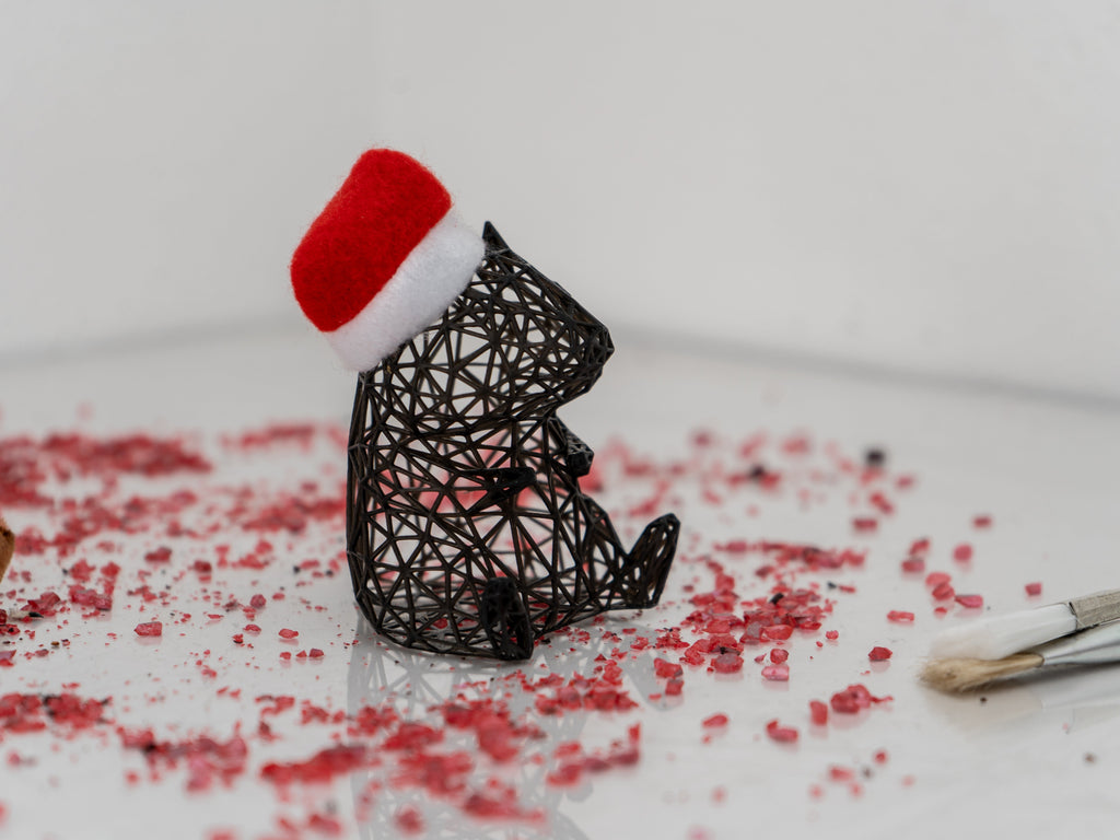 Cute Christmas hamster with hat-4